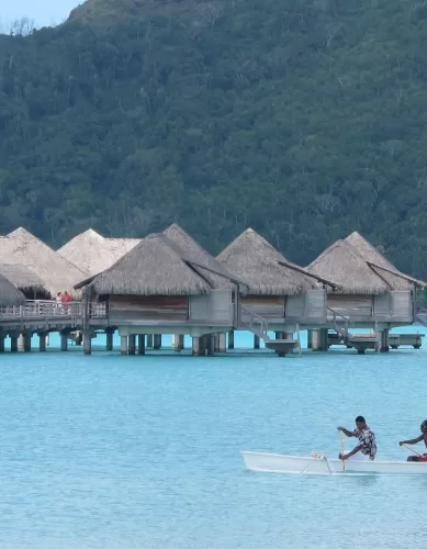 Como o Viajante se Desloca em Bora Bora na Polinésia Francesa