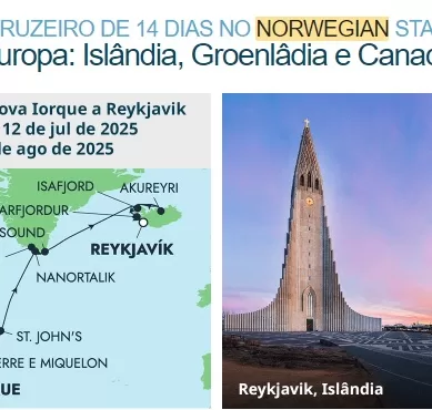 Cruzeiro Marítimo de 14 Dias a Bordo do Navio Norwegian Star: Islândia, Groenlândia e Canadá