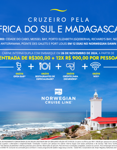 Cruzeiro Marítimo de 12 Dias no Navio Norwegian Dawn Pela África do Sul e Madagascar na África