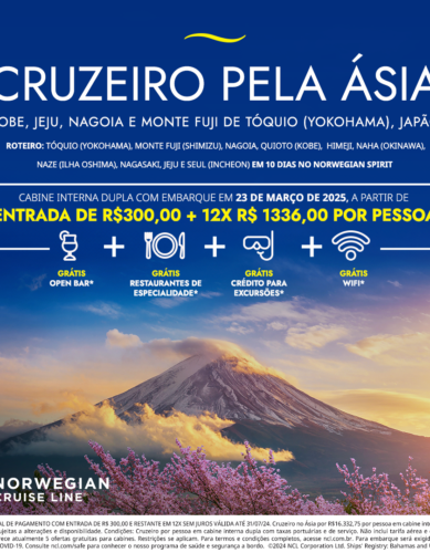 Cruzeiro Marítimo de 10 Dias no Navio Norwegian Spirit Pela Coréia do Sul e Japão na Ásia