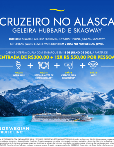 Cruzeiro Marítimo de 7 Dias no Navio Norwegian Jewel Pelo Alasca nos Estados Unidos