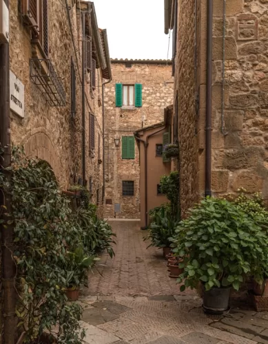 Turismo em Pienza na Toscana na Itália