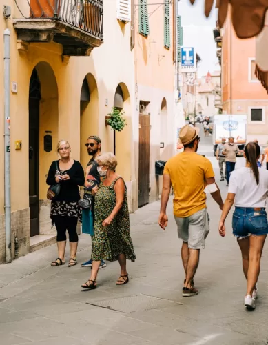 Turismo em San Quirico d’Orcia na Toscana na Itália